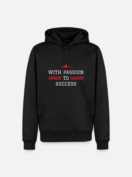 with passion to success - Men’s Premium Organic Hoodie - black