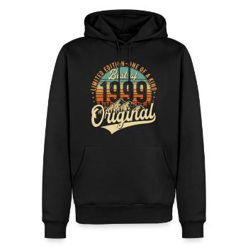 Original 1999 Vintage Anniversaire Rétro - Sweat à capuche Premium bio Homme - noir - Devant - Nico (187cm)