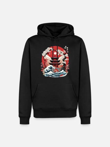 Japanese torii - Men’s Premium Organic Hoodie - black