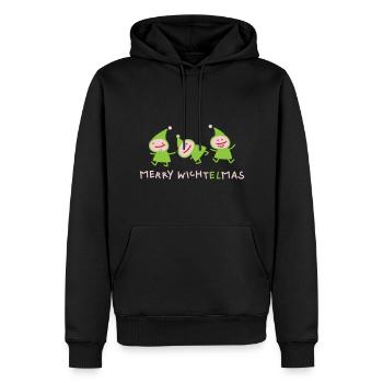 Elves Christmas (b) - Men’s Premium Organic Hoodie - black - Front - Nico (187cm)