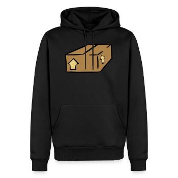 Paket Post Package Paquet - Men’s Premium Organic Hoodie - black - Front - Nico (187cm)