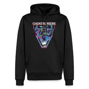 SOS Fantômes Zuul Néon - Sweat à capuche Premium bio Homme - noir - Devant - Nico (187cm)