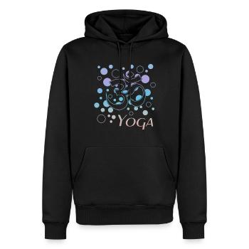 Yoga yoga - Männer Premium Bio Hoodie - Schwarz - Vorne - Nico (187cm)
