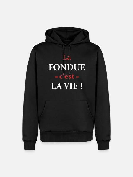 fondue - Sweat à capuche Premium bio Homme - noir