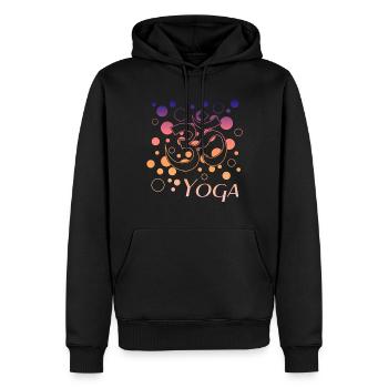 Yoga yoga - Männer Premium Bio Hoodie - Schwarz - Vorne - Nico (187cm)