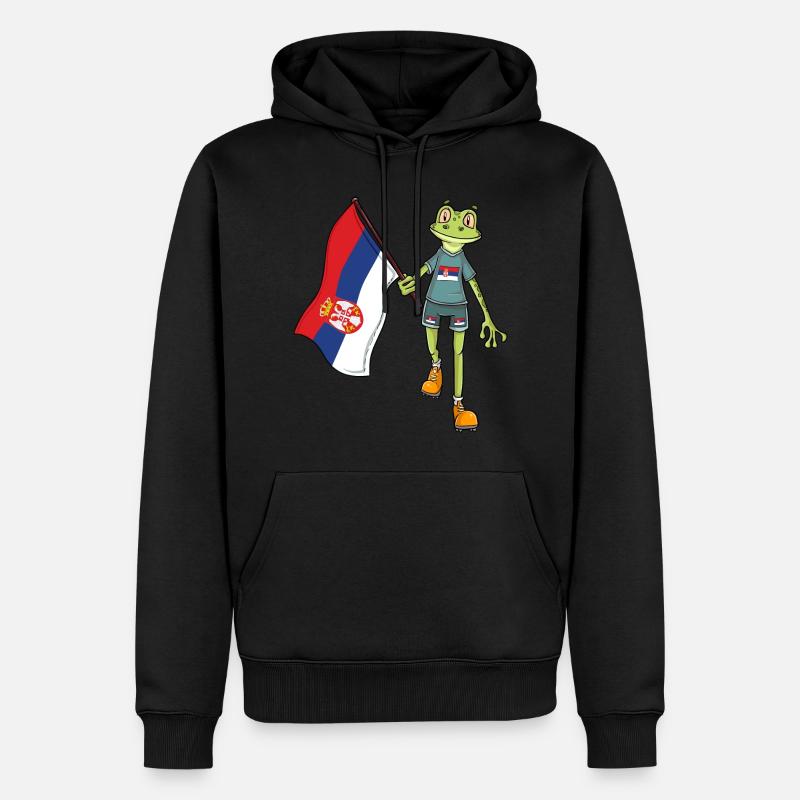 Grenouille éventail de Serbie - Sweat à capuche Premium bio Homme - noir