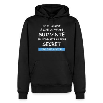 Je vais être papy - Sweat à capuche Premium bio Homme - noir - Devant - Nico (187cm)