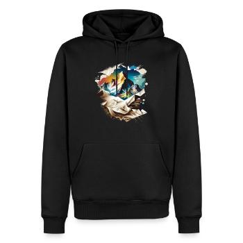 Mount Blanc - Männer Premium Bio Hoodie - Schwarz - Vorne - Nico (187cm)