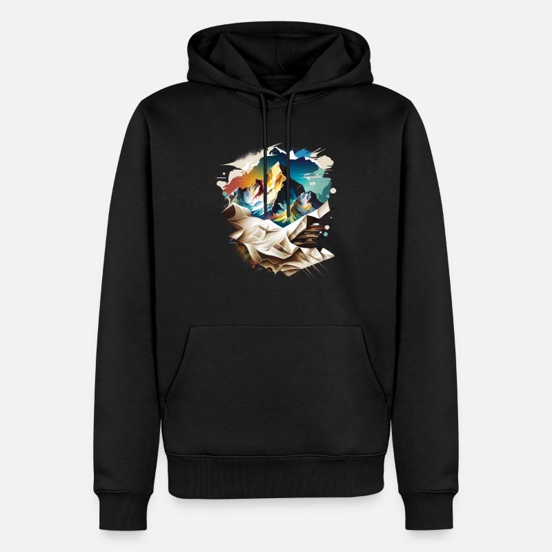 Mont Blanc - Sweat à capuche Premium bio Homme - noir