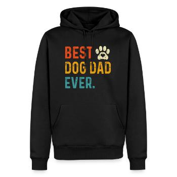 Jahrgang bester Hundepapa aller Zeiten, Hund Papa Geschenk - Männer Premium Bio Hoodie - Schwarz - Vorne - Nico (187cm)