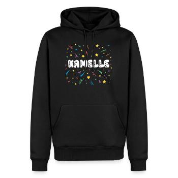 Kamelle Karneval Fasching Süßigkeit Bonbons - Männer Premium Bio Hoodie - Schwarz - Vorne - Nico (187cm)