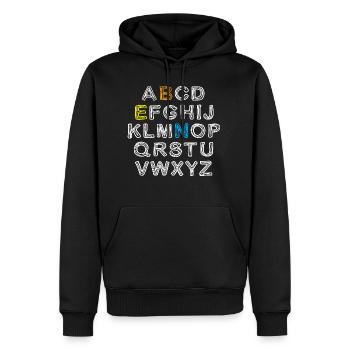 BEN Vorname Outfit Einschulung Geburtstag Schule - Männer Premium Bio Hoodie - Schwarz - Vorne - Nico (187cm)