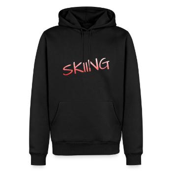 Skiing Ski fahren - Männer Premium Bio Hoodie - Schwarz - Vorne - Nico (187cm)