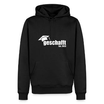 Abschluss geschafft est 2023 - Männer Premium Bio Hoodie - Schwarz - Vorne - Nico (187cm)