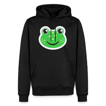 Frosch Karneval Kostüm Froschkostüm Fasching Kröte - Männer Premium Bio Hoodie - Schwarz - Vorne - Nico (187cm)