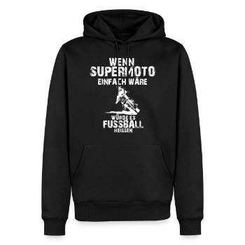 MX-Was sonst: SM Einfach - Männer Premium Bio Hoodie - Schwarz - Vorne - Nico (187cm)