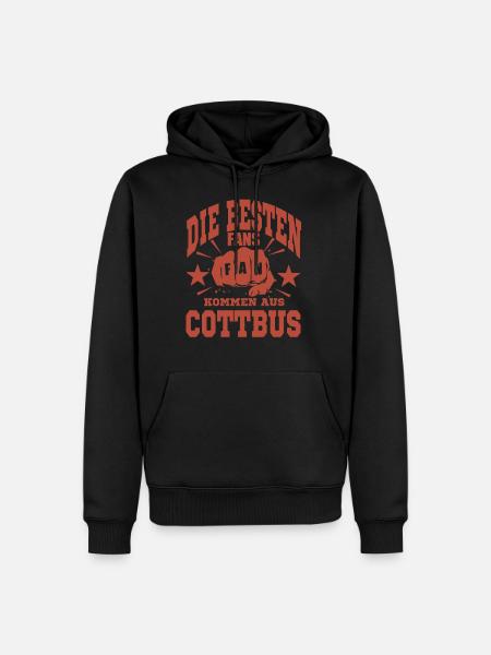 COTTBUS FANS - Männer Premium Bio Hoodie - Schwarz