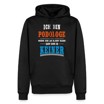 Podologe Beruf - Männer Premium Bio Hoodie - Schwarz - Vorne - Nico (187cm)