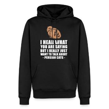 Persian Cat Cute Gift - Men’s Premium Organic Hoodie - black - Front - Nico (187cm)
