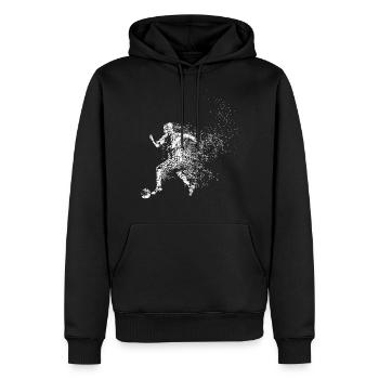 Football Player artistic silhouette.Football Fan - Men’s Premium Organic Hoodie - black - Front - Nico (187cm)