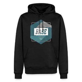 Stripe Hype - Männer Premium Bio Hoodie - Schwarz - Vorne - Nico (187cm)