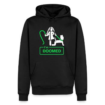 Baccalauréat chemise marié partie Je suis sur A. - Sweat à capuche Premium bio Homme - noir - Devant - Nico (187cm)