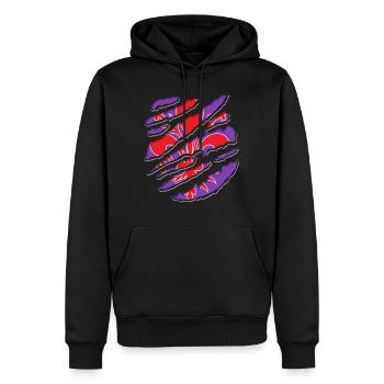Florenz innen - Männer Premium Bio Hoodie - Schwarz - Vorne - Nico (187cm)
