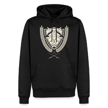 Pêcheur à la ligne pêcheur, pêche, lac, cadeau, pêche - Sweat à capuche Premium bio Homme - noir - Devant - Nico (187cm)