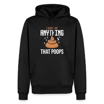 I Don't Eat Anything That Poops - Vegan Ernährung - Männer Premium Bio Hoodie - Schwarz - Vorne - Nico (187cm)