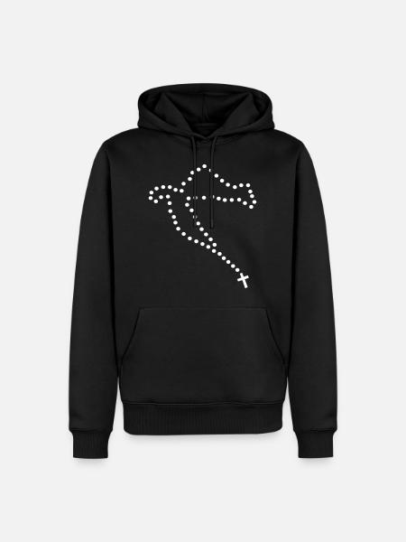 Hrvatska Krunica Croatia Chain Kroatien Kette - Männer Premium Bio Hoodie - Schwarz
