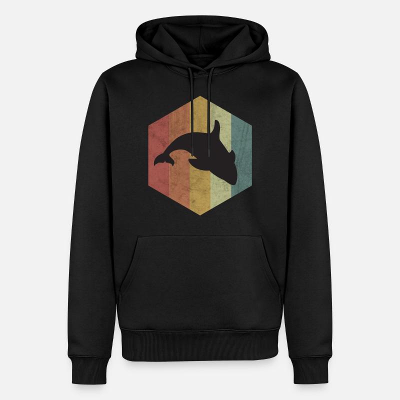 Orca - Sweat à capuche Premium bio Homme - noir
