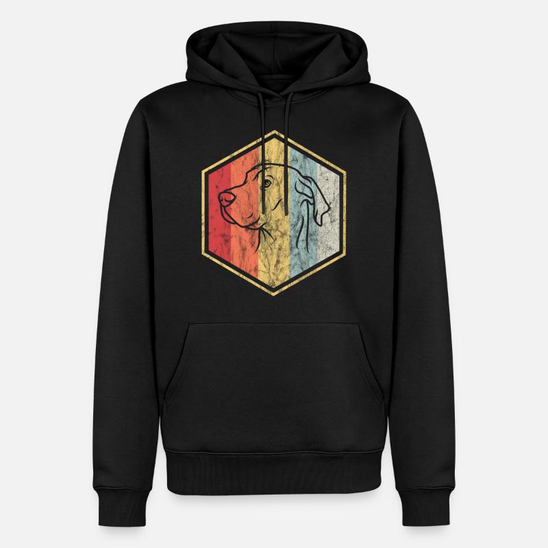 Labrador - Männer Premium Bio Hoodie - Schwarz