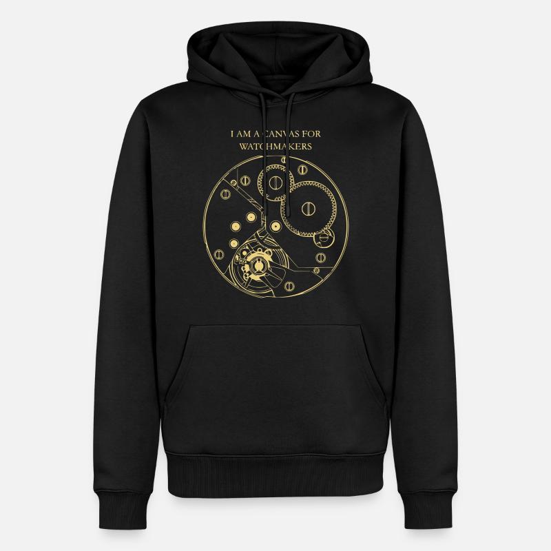 Canvas For Watchmakers - Männer Premium Bio Hoodie - Schwarz