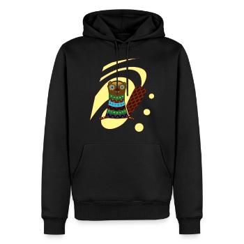 Biber - Männer Premium Bio Hoodie - Schwarz - Vorne - Nico (187cm)