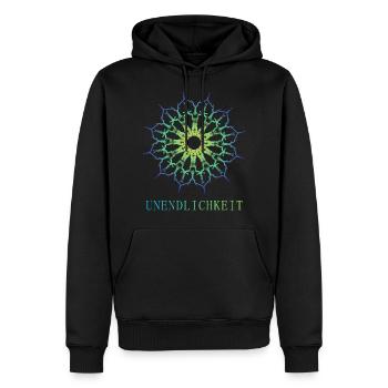 Unendlichkeit - Männer Premium Bio Hoodie - Schwarz - Vorne - Nico (187cm)