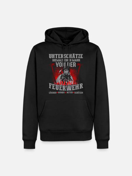 Pompiers - Sweat à capuche Premium bio Homme - noir