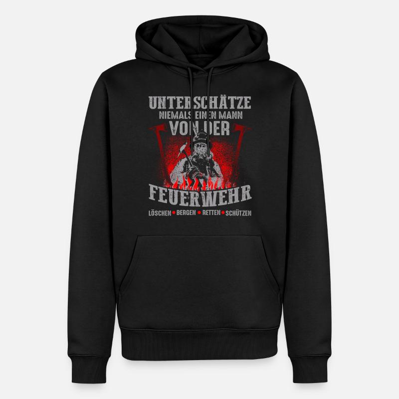 Pompiers - Sweat à capuche Premium bio Homme - noir