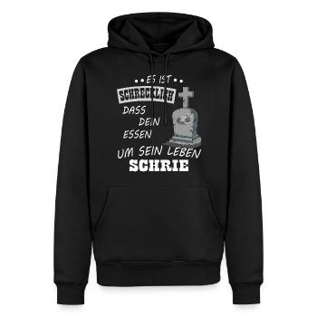 Veganer Vegan Tierschutz Tierrechte Soja Tofu - Männer Premium Bio Hoodie - Schwarz - Vorne - Nico (187cm)