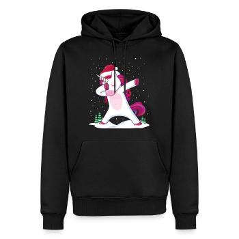 Dabbing Unicorn Christmas Unicorn Gift Xmas - Men’s Premium Organic Hoodie - black - Front - Nico (187cm)