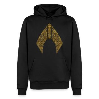 Aquaman Film Logo Gold Strichzeichnung - Männer Premium Bio Hoodie - Schwarz - Vorne - Nico (187cm)