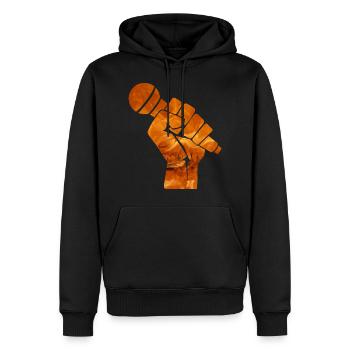 Révolution Microphone Arts Martiaux Idée Cadeau Feu - Sweat à capuche Premium bio Homme - noir - Devant - Nico (187cm)