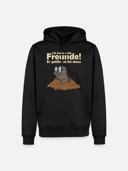 Maulwurf Maulwurfshügel Maulwurfshaufen - Männer Premium Bio Hoodie - Schwarz