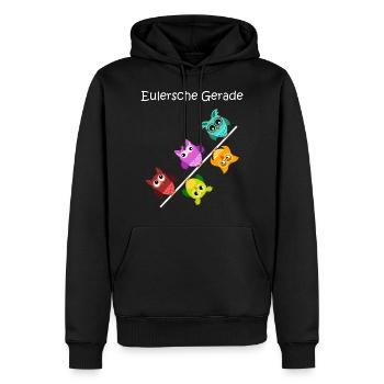 Eulersche just, hiboux, cadeau pour mathématiciens - Sweat à capuche Premium bio Homme - noir - Devant - Nico (187cm)