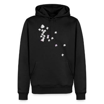 fleur - Sweat à capuche Premium bio Homme - noir - Devant - Nico (187cm)