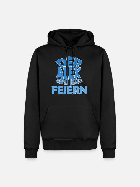 Alex va fêter - Sweat à capuche Premium bio Homme - noir