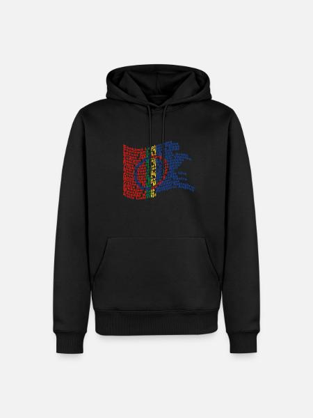 Samisk Design: Samebyarna - Ekologisk premiumluvtröja herr - svart