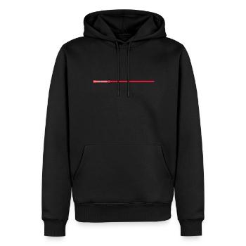 Sabre laser rouge - Sweat à capuche Premium bio Homme - noir - Devant - Nico (187cm)