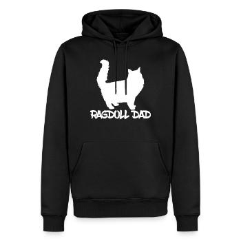 Ragdoll Dad Geschenkidee - Männer Premium Bio Hoodie - Schwarz - Vorne - Nico (187cm)