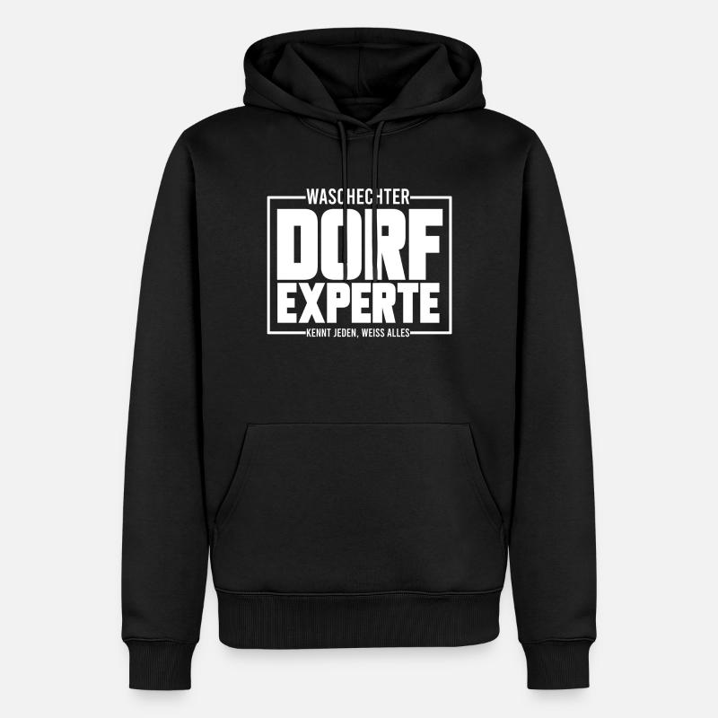 DORFEXPERTE, GESCHENK - Männer Premium Bio Hoodie - Schwarz