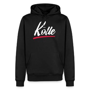 COLD | COLOGNE DESIGN - Men’s Premium Organic Hoodie - black - Front - Nico (187cm)